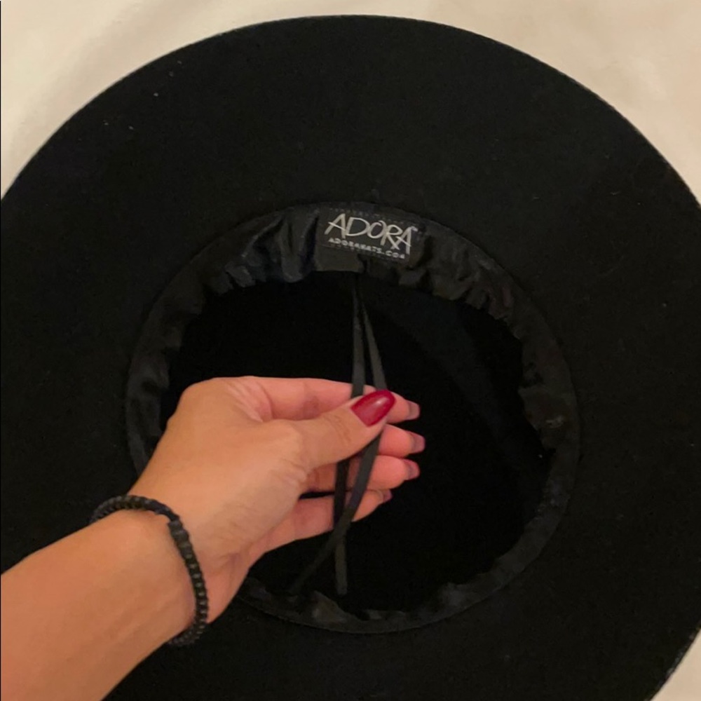 Adora Black Wool Hat Adjustable - image 3
